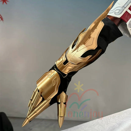 Monenjoy　崩壊スターレイル　丹恒騰荒　コスプレ　黄龍　黄金裔　Dan Heng・Permansor Terrae　コスチューム　3d樹脂製手甲付　1.8ｍ尻尾追加　ウィッグ＋シューズ追加　ハロウィン　ジャカード生地　  伏竜