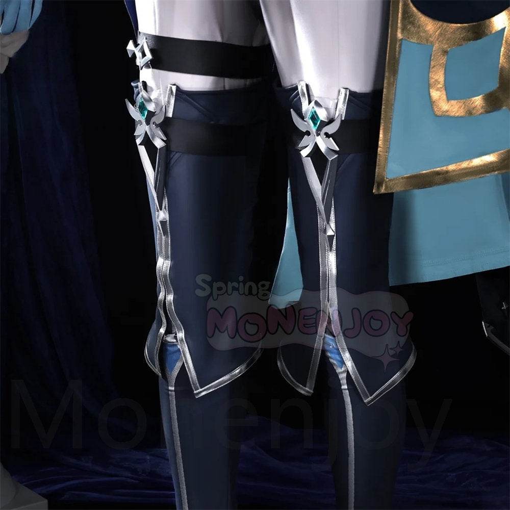 Monenjoy　ローエン コスプレ 衣装 原神 3Dプリント樹脂パーツ 氷元素 騎士団副隊長 イベント向け高品質 Monenjoy