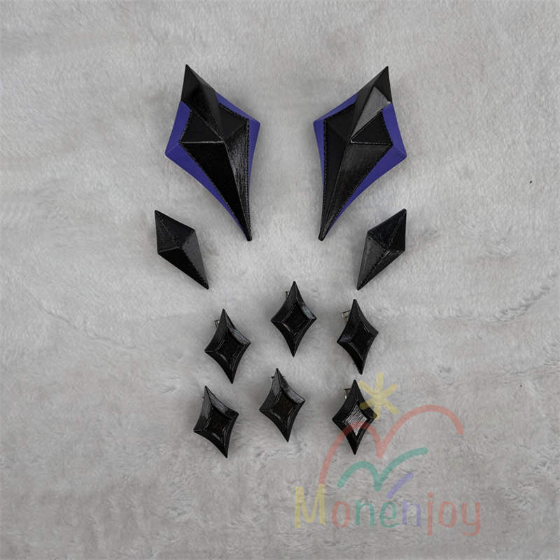 Monenjoy コスプレ小道具 原神 ドゥリン 角 　Durin　悪魔の角  PLA製 3Dプリント　龍人・ホムンクルス 魔龍ドゥリン　 コスプレ用アクセサリー  髪飾り　イベント　仮装　軽量