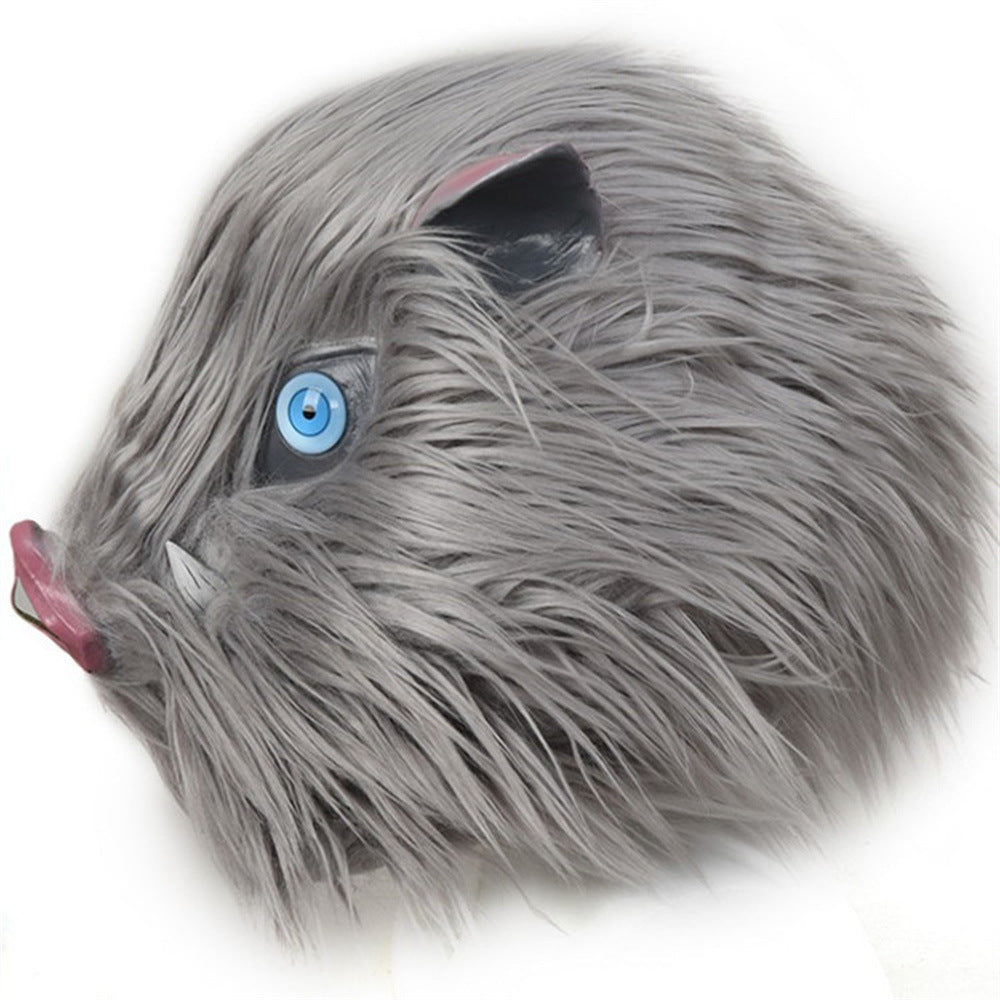 Monenjoy　鬼滅の刃　嘴平伊之助　仮面　マスク　コスプレ道具　鬼殺隊　獣　猪の頭皮　コスチューム　イベント　ハロウィン　