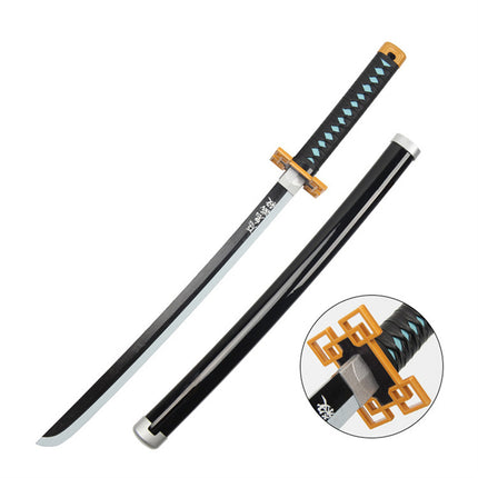 Monenjoy 鬼滅の刃 日輪刀 鬼狩り 我妻 善逸 77cm　グッズ 剣戟奇譚 竈門 和風 大正時代 子供用 コスプレ 舞台 おもちゃ 木 イベント 祭り - Monenjoy