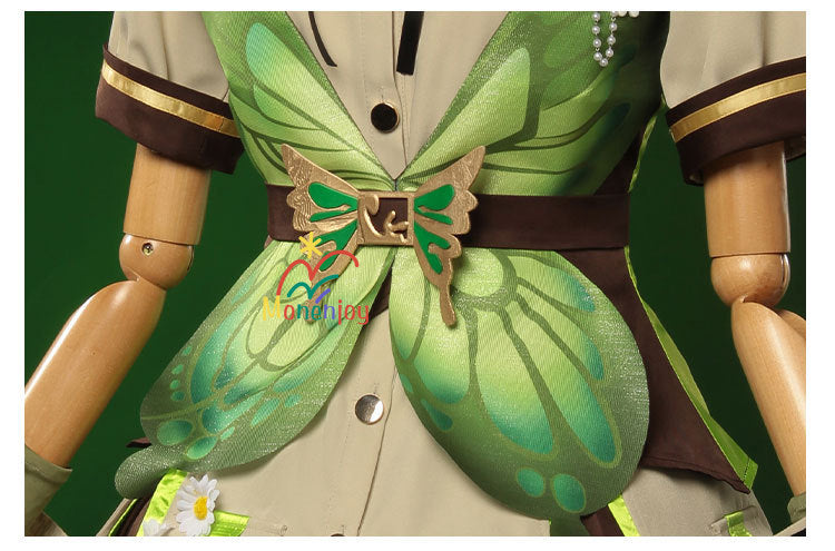Monenjoy　インフィニティニキ 　森の蝶との戯れ コスプレ衣装 ワンピース　洋服　イベント　帽子付GS1226 - Monenjoy
