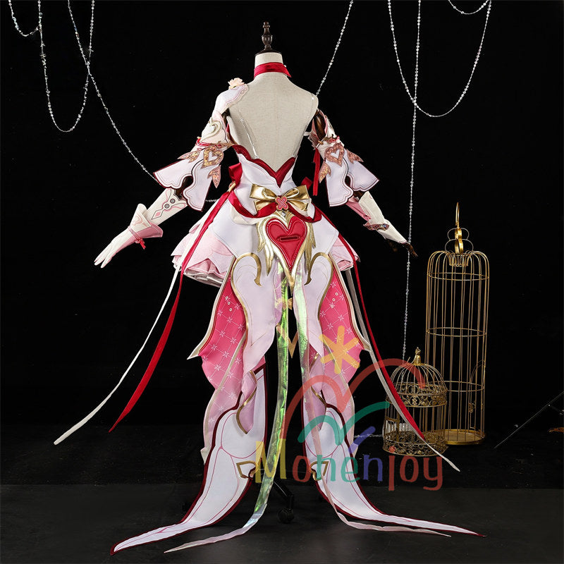 Monenjoy　崩壊3rd 妖精エリ  エリシア コスプレ　ピンク色　コスチューム　ハロウィン　コスプレ衣装