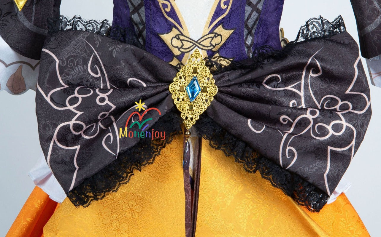 原神ナヴィア コスプレ衣装　立体3d樹脂装飾＋帽子付属　高弾性マットレザー採用｜MONENJOY   - Monenjoy