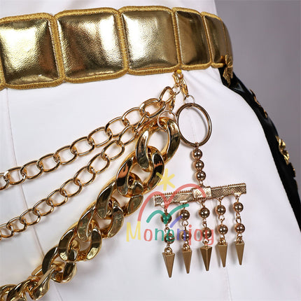 Monenjoy KPOP Girls! Demon Hunters Rumi Mila Zoe Cosplay Costume Stage Clothes Black Sparkly Live Clothes KPop Demon Hunters