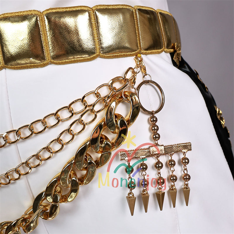 Monenjoy KPOP Girls! Demon Hunters Rumi Mila Zoe Cosplay Costume Stage Clothes Black Sparkly Live Clothes KPop Demon Hunters