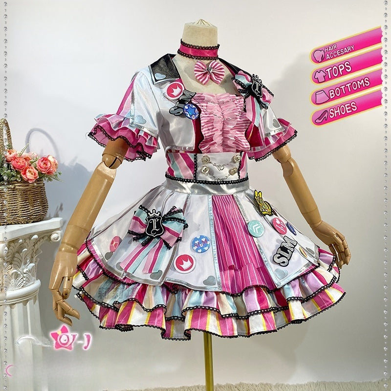 Monenjoy　TVアニメ アイドルタイムプリパラ  真中 らぁら コスプレ衣装　南みれぃ　北条そふぃ　舞台服　SoLaMiSMILE 　イベント