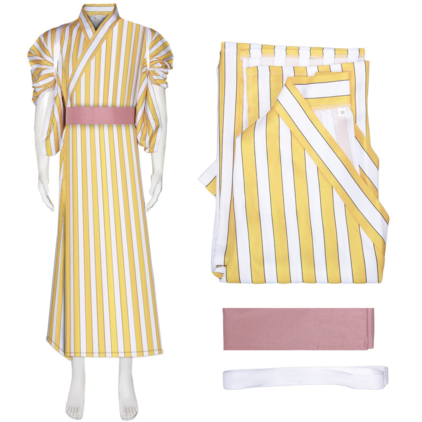 Monenjoy ONEPIECE サンジ　浴衣　海賊団 ワノ国編 　衣装　黄色　かっこいい　コスチューム　少年漫画　COS　ハロウィン　舞台衣装　学園祭　クリスマス　イベント - Monenjoy