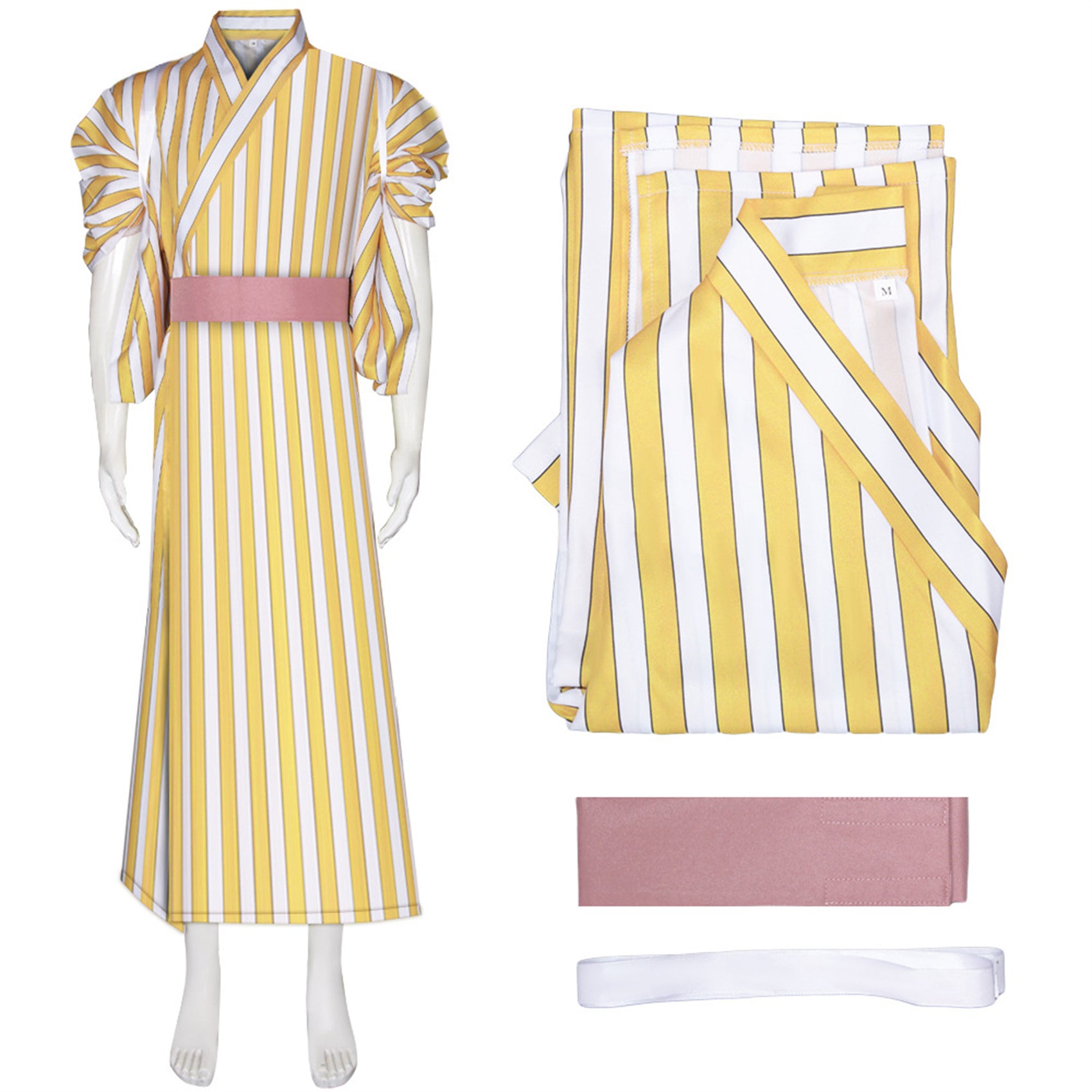 Monenjoy ONEPIECE サンジ　浴衣　海賊団 ワノ国編 　衣装　黄色　かっこいい　コスチューム　少年漫画　COS　ハロウィン　舞台衣装　学園祭　クリスマス　イベント - Monenjoy