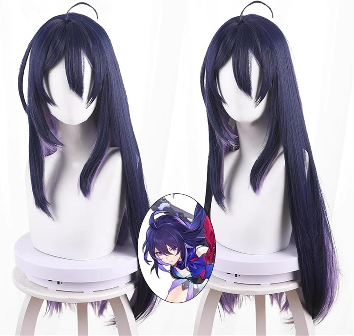 Monenjoy 崩壊スターレイル 桂乃芬 ウィッグ 80cm ロング 自然 ショート ボブ フルウィッグ ストレート ウイッグ wig かつら フルウィッグ ミディアム セミロング - Monenjoy