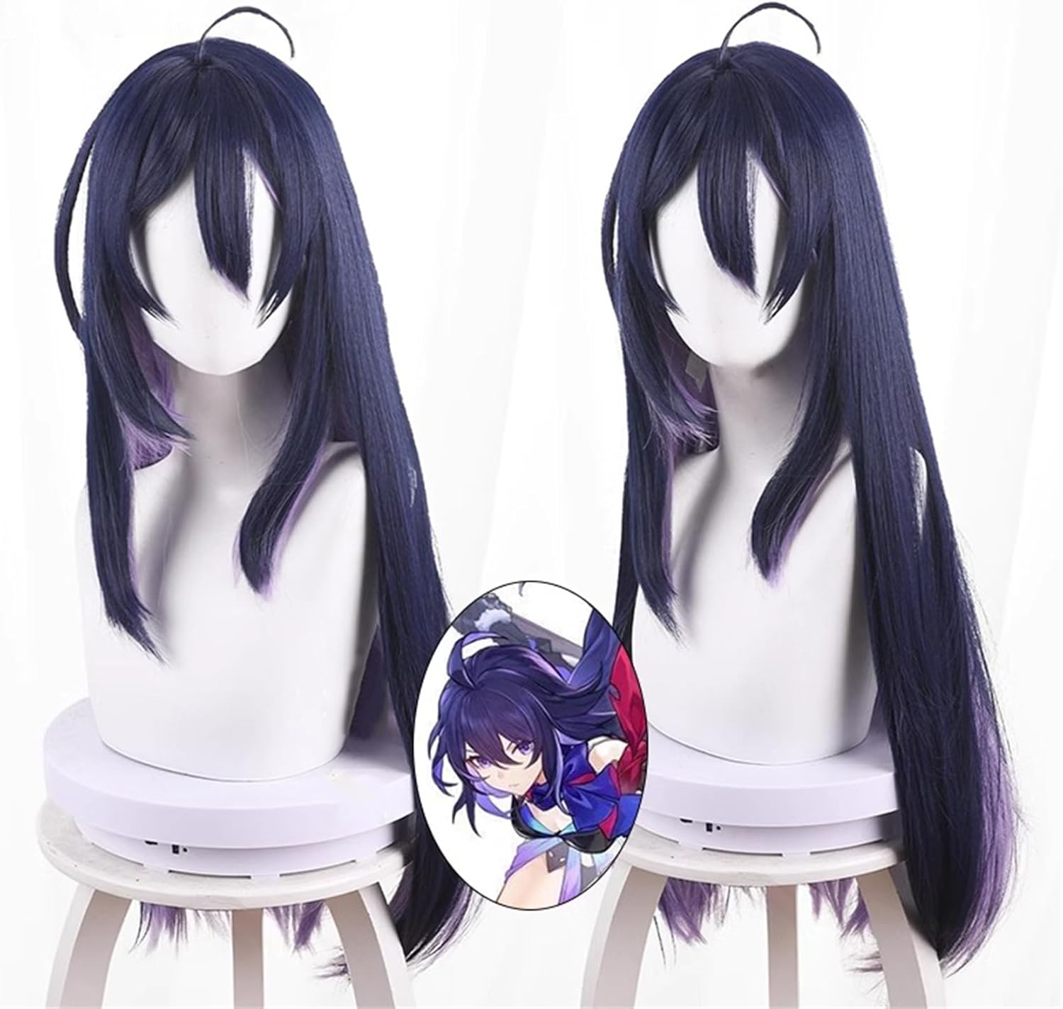 Monenjoy 崩壊スターレイル 桂乃芬 ウィッグ 80cm ロング 自然 ショート ボブ フルウィッグ ストレート ウイッグ wig かつら フルウィッグ ミディアム セミロング - Monenjoy