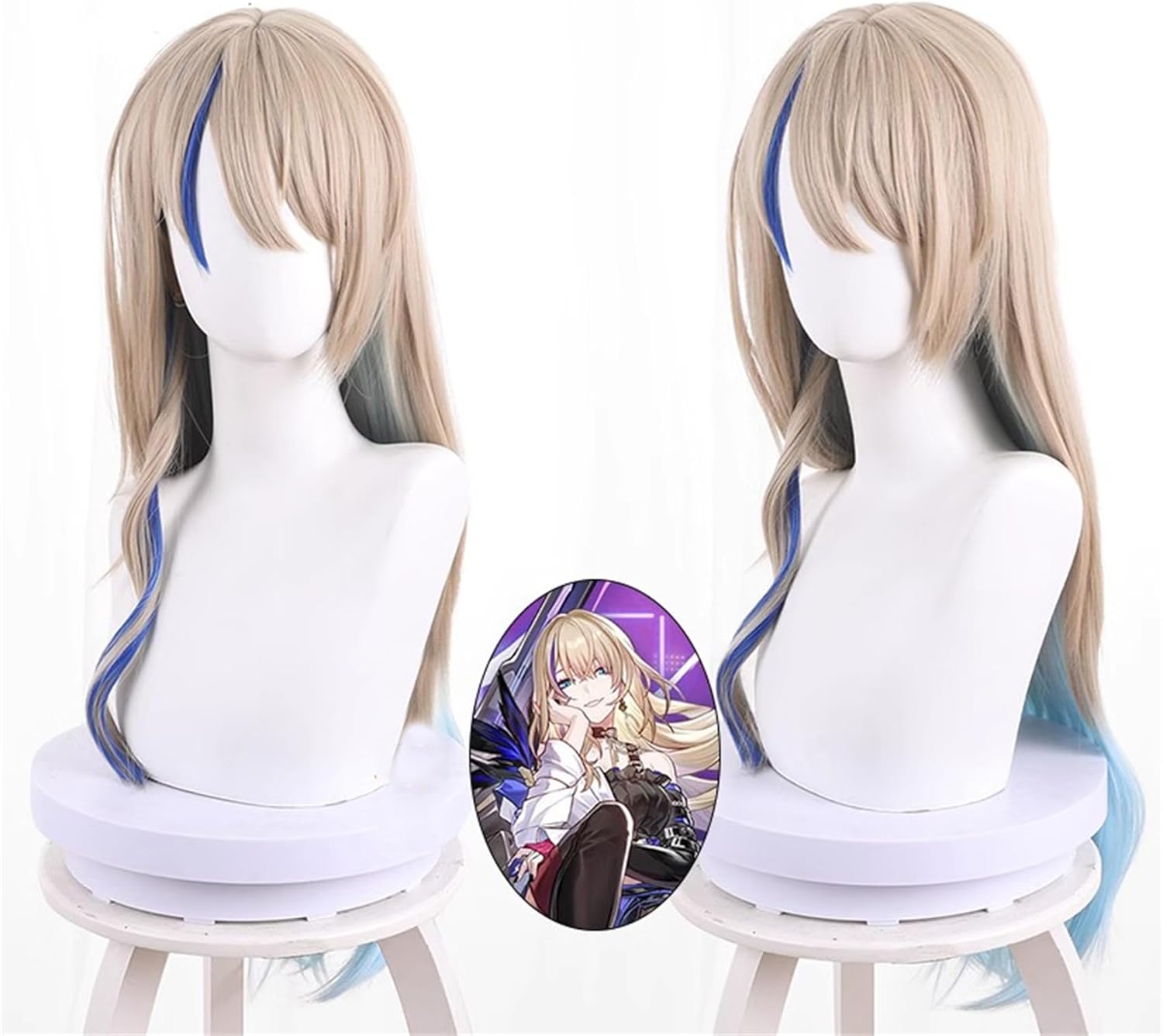 Monenjoy 崩壊スターレイル 桂乃芬 ウィッグ 80cm ロング 自然 ショート ボブ フルウィッグ ストレート ウイッグ wig かつら フルウィッグ ミディアム セミロング - Monenjoy