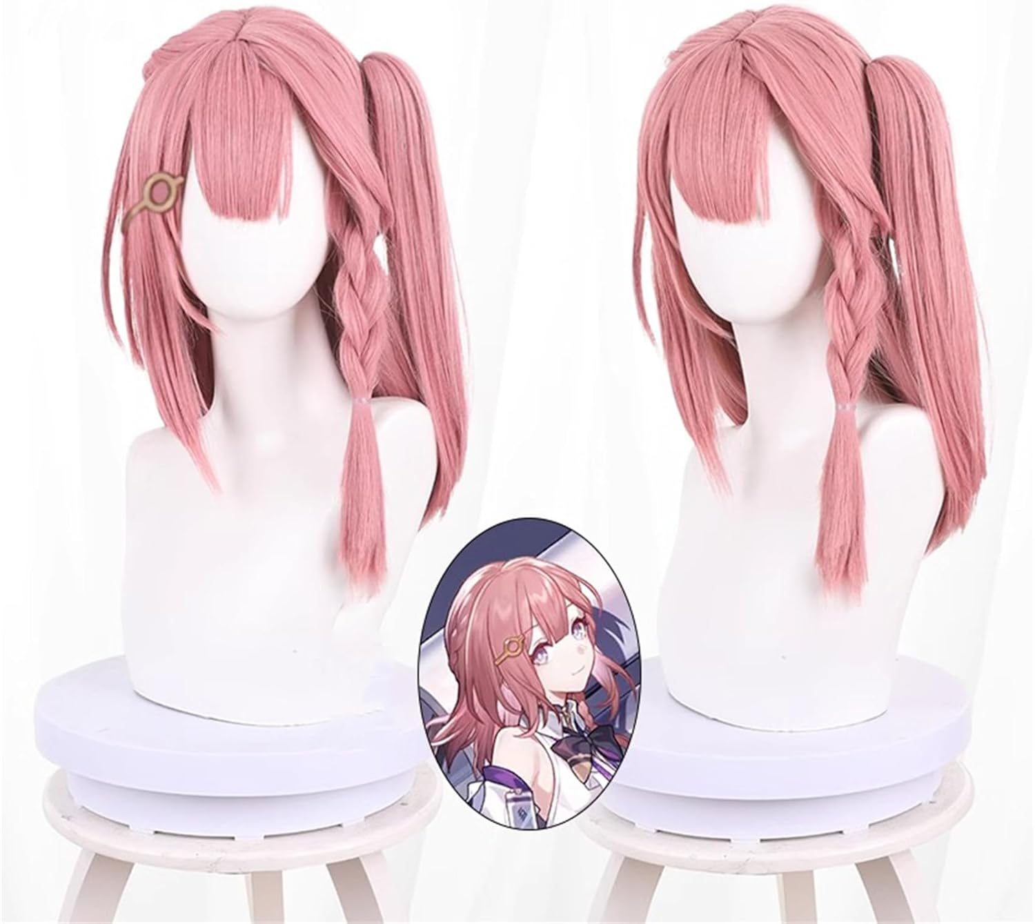 Monenjoy 崩壊スターレイル 桂乃芬 ウィッグ 80cm ロング 自然 ショート ボブ フルウィッグ ストレート ウイッグ wig かつら フルウィッグ ミディアム セミロング - Monenjoy