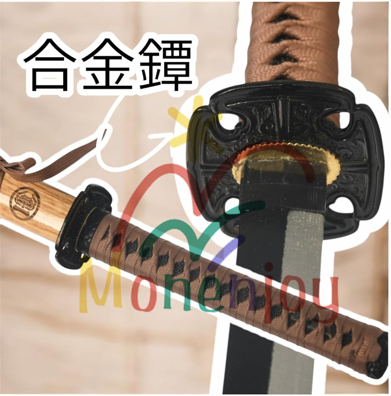 Monenjoy コスプレ道具 刀剣乱舞　 刀剣男子 村雲江 104cm 模擬刀 木刃 目貫有り ハロウィン イベント 舞台道具 工芸品 学園祭 [並行輸入品] - Monenjoy