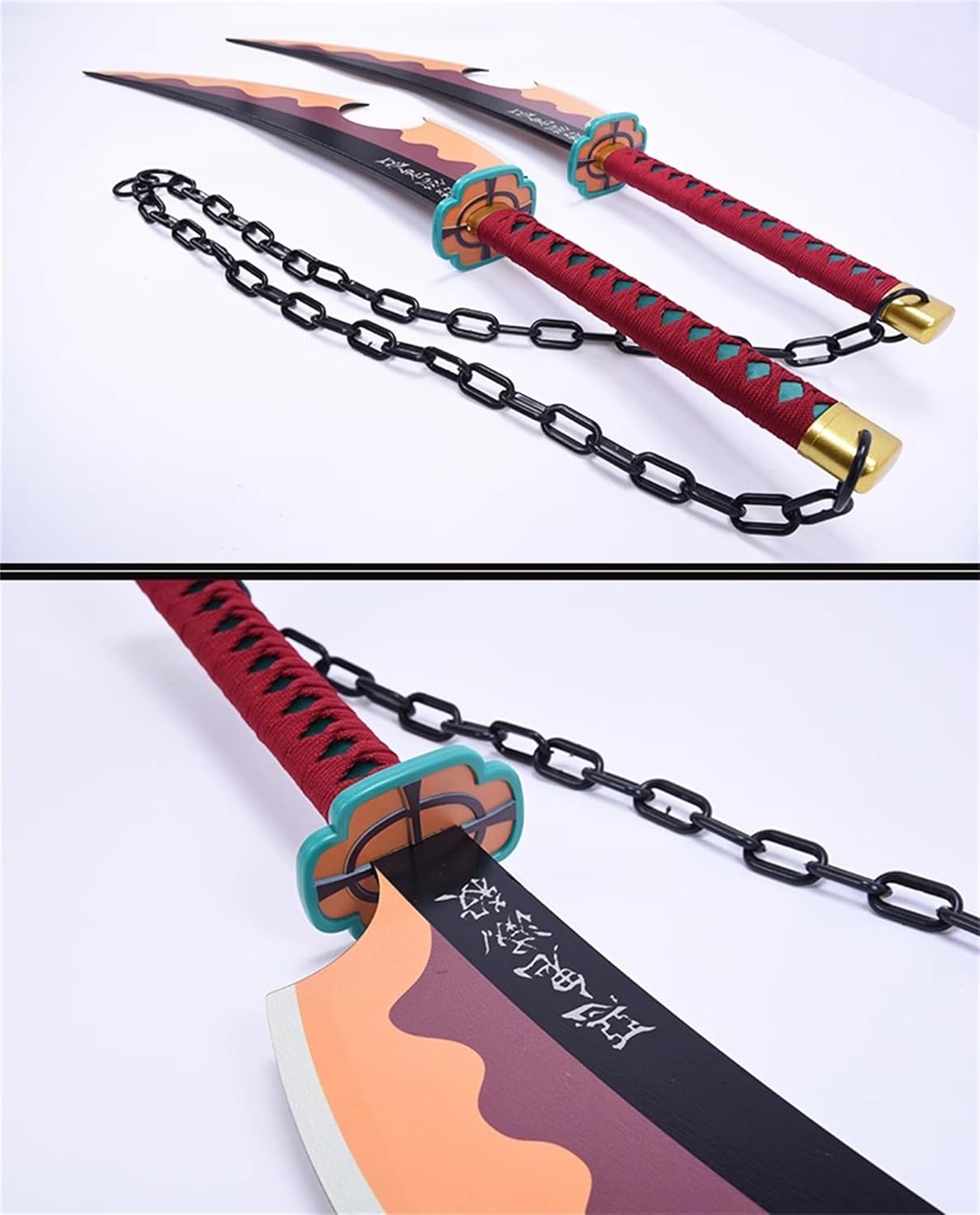 Monenjoy 鬼滅の刃　日輪刀 宇髄天元 82cm 剣士 武士 サムライ 忍者 工芸品 鬼殺隊 武器 インテリア アクセサリー 剣 モデル コスプレ道具 撮影道具 舞台 イベント ハロウィン - Monenjoy