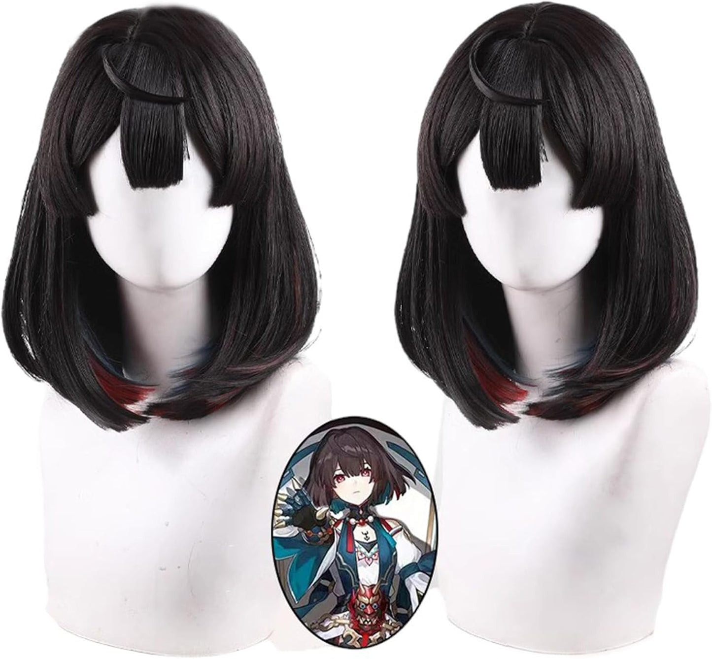 Monenjoy 崩壊スターレイル 桂乃芬 ウィッグ 80cm ロング 自然 ショート ボブ フルウィッグ ストレート ウイッグ wig かつら フルウィッグ ミディアム セミロング - Monenjoy
