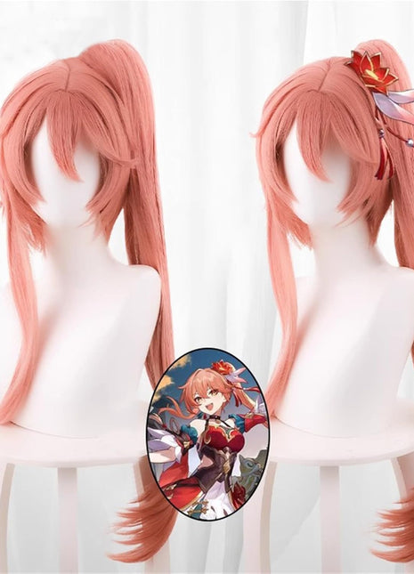 Monenjoy 崩壊スターレイル 桂乃芬 ウィッグ 80cm ロング 自然 ショート ボブ フルウィッグ ストレート ウイッグ wig かつら フルウィッグ ミディアム セミロング - Monenjoy