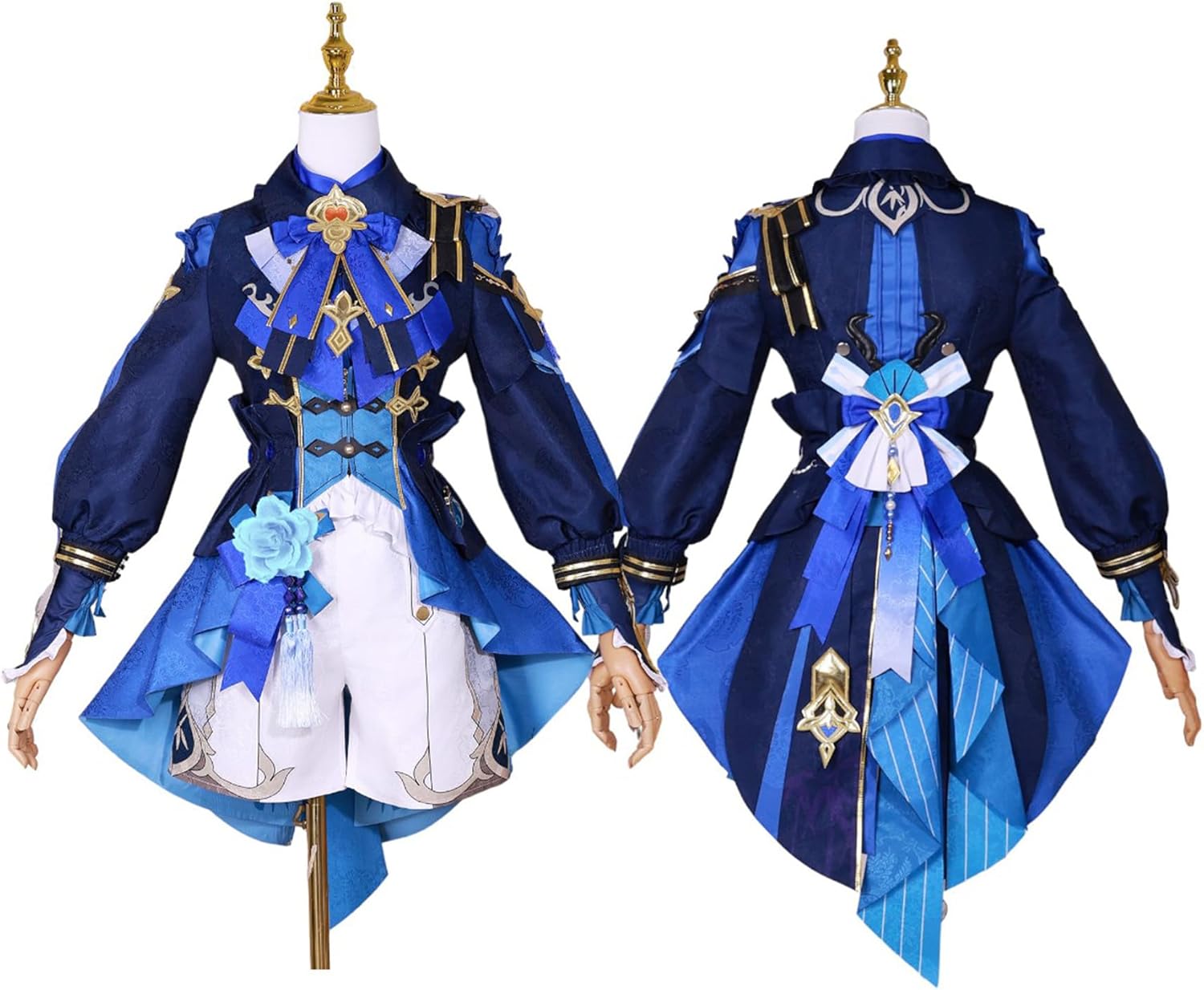 Monenjoy 原神 行秋 竹身雨化 / Bamboo Rain 礼服 コスプレ衣装　飛雲商会 ワンピース 洋服 コスチューム イベント コスプレ ハロウィン 洋風 可愛い 舞台衣装 - Monenjoy