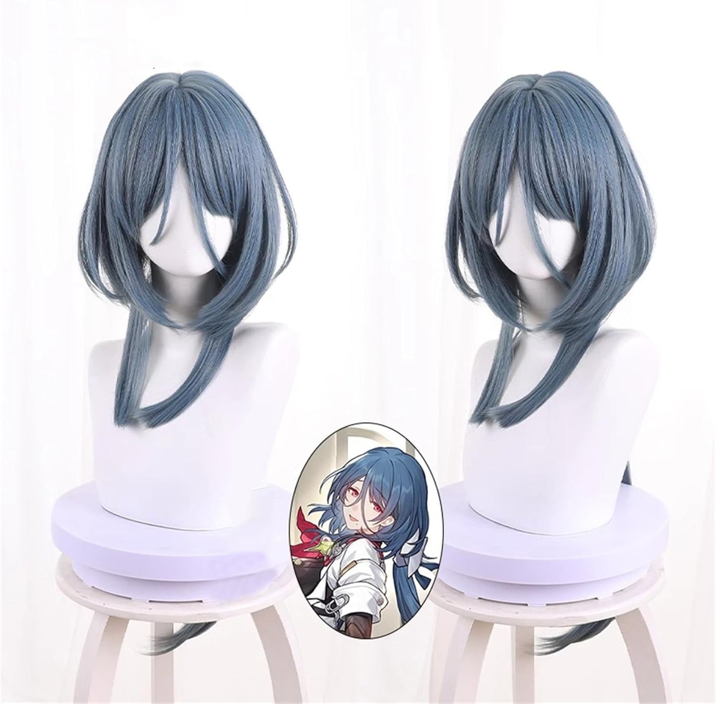 Monenjoy 崩壊スターレイル 桂乃芬 ウィッグ 80cm ロング 自然 ショート ボブ フルウィッグ ストレート ウイッグ wig かつら フルウィッグ ミディアム セミロング - Monenjoy