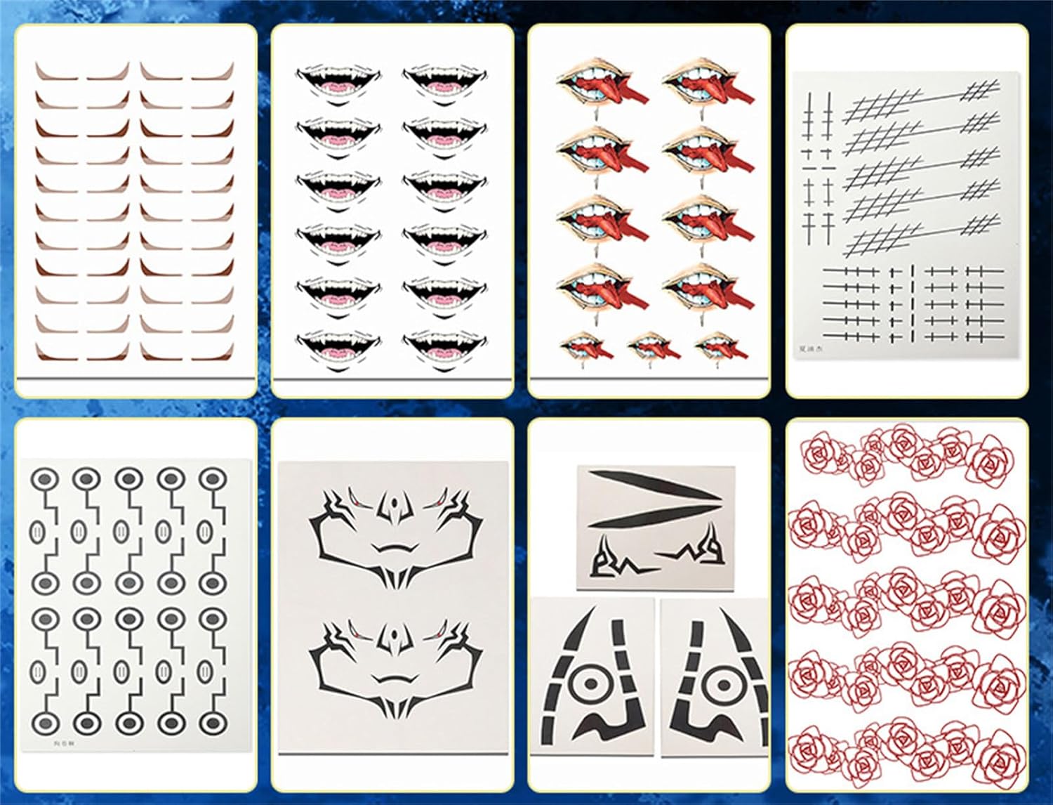 monenjoy 東京卍リベンジャーズ 柴大寿 黒龍 黒白 十字架 コスプレ タト ゥーシール 東リベ 小物 背中 しば たいじゅ 東リべ グッズ 人気 おしゃれ 飾り ファッション ハロウィン イベント 装備品 - Monenjoy