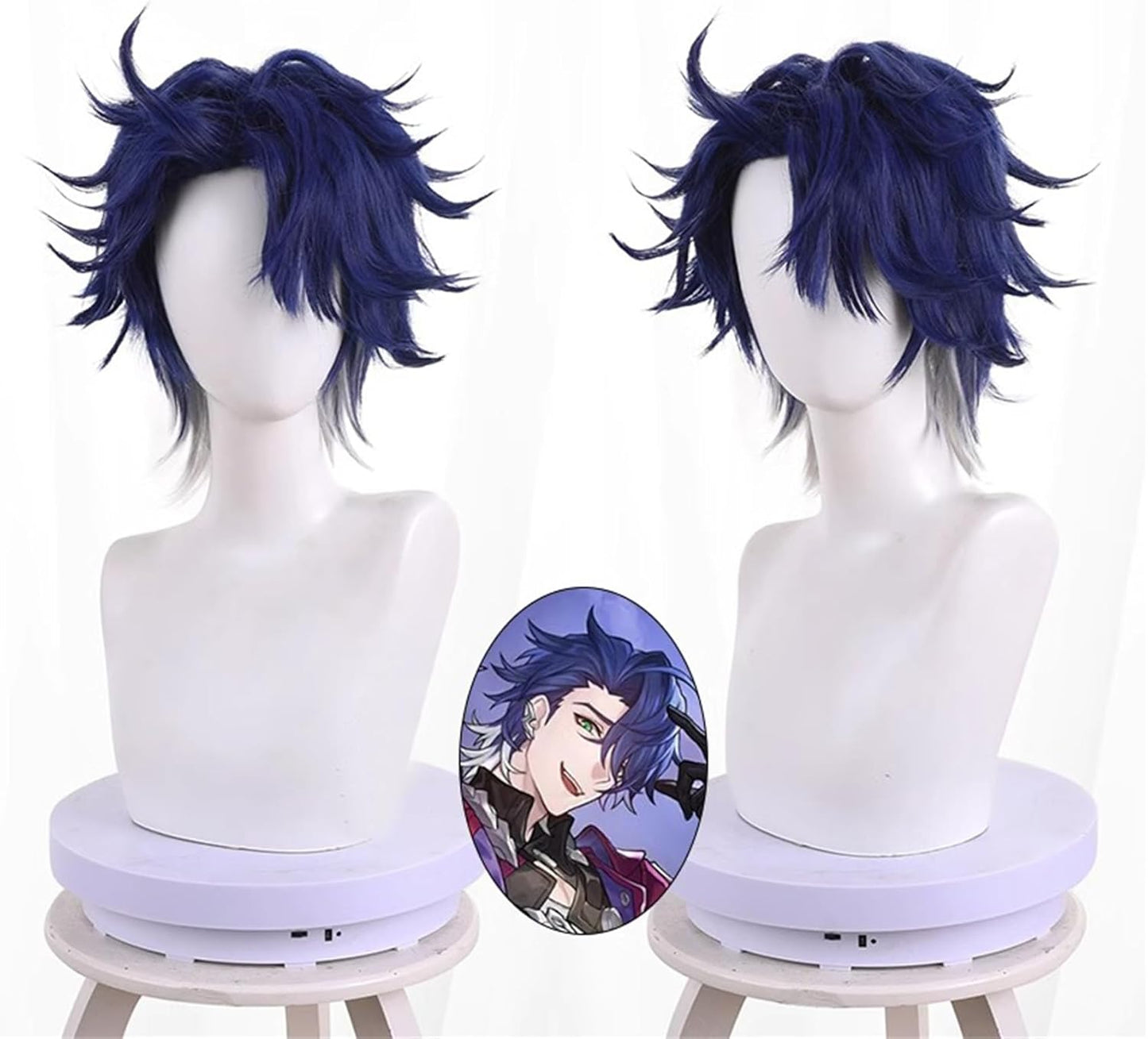 Monenjoy 崩壊スターレイル 桂乃芬 ウィッグ 80cm ロング 自然 ショート ボブ フルウィッグ ストレート ウイッグ wig かつら フルウィッグ ミディアム セミロング - Monenjoy