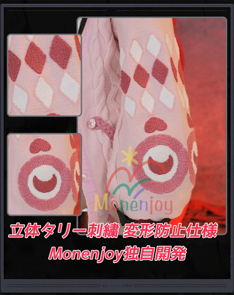 納品 Monenjoy　ゼンレスゾーンゼロ　浮波柚葉　コスプレ衣装　　タリー刺繍　セーラー服　ネイルチップ+デカール贈り　Ukinami Yuzuha　怪啖屋　ミニスカート　イベント セーターコートGS1930