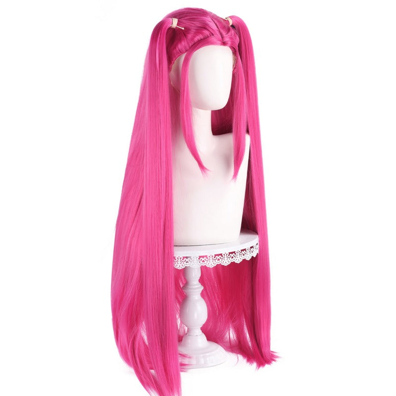 Monenjoy KPOP Girls! Demon Hunters Rose Red Mila Wig 100cm Zoe Cosplay Prop Wig Accessory 