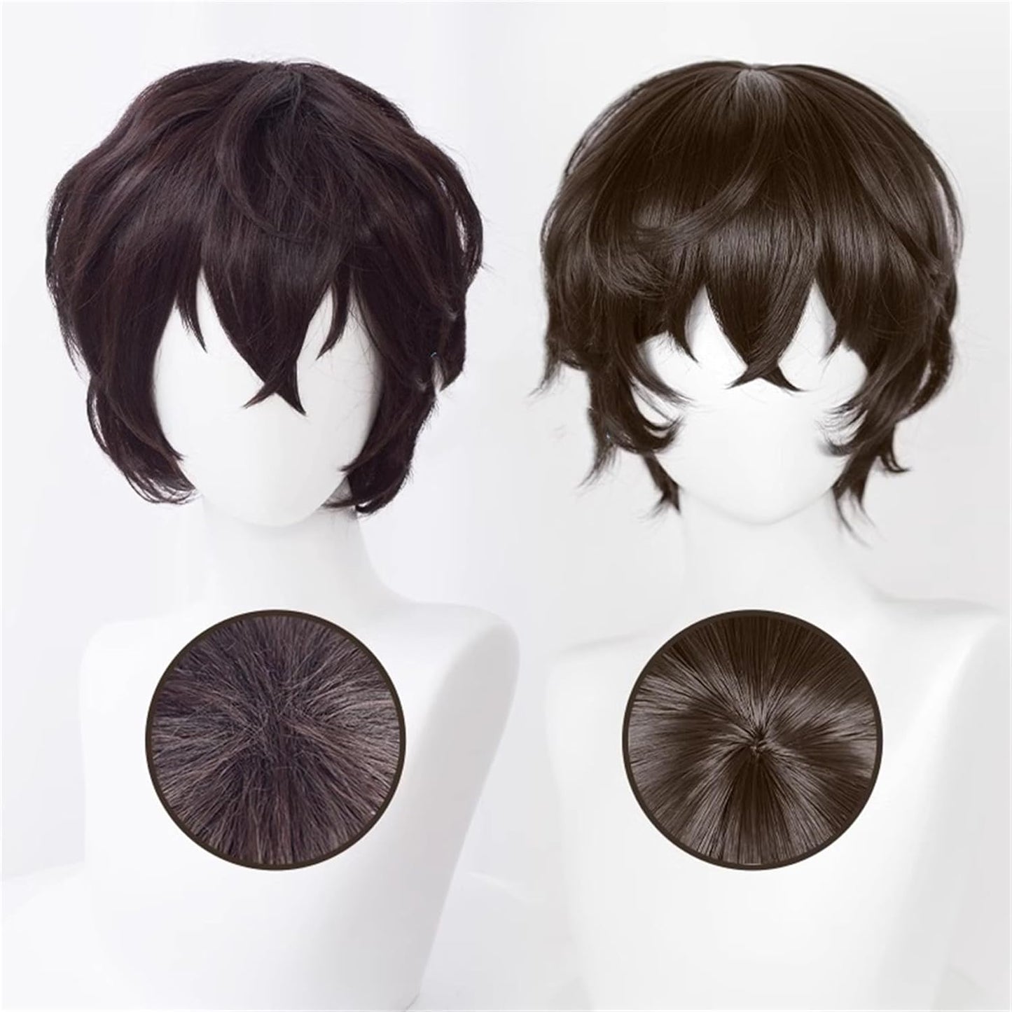 Monenjoy文豪ストレイドッグス 太宰治 ウィッグ 文ス 30cm コスプレ ウィッグ 自然 つけ毛 - Monenjoy