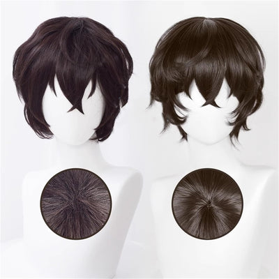 Monenjoy文豪ストレイドッグス 太宰治 ウィッグ 文ス 30cm コスプレ ウィッグ 自然 つけ毛 - Monenjoy