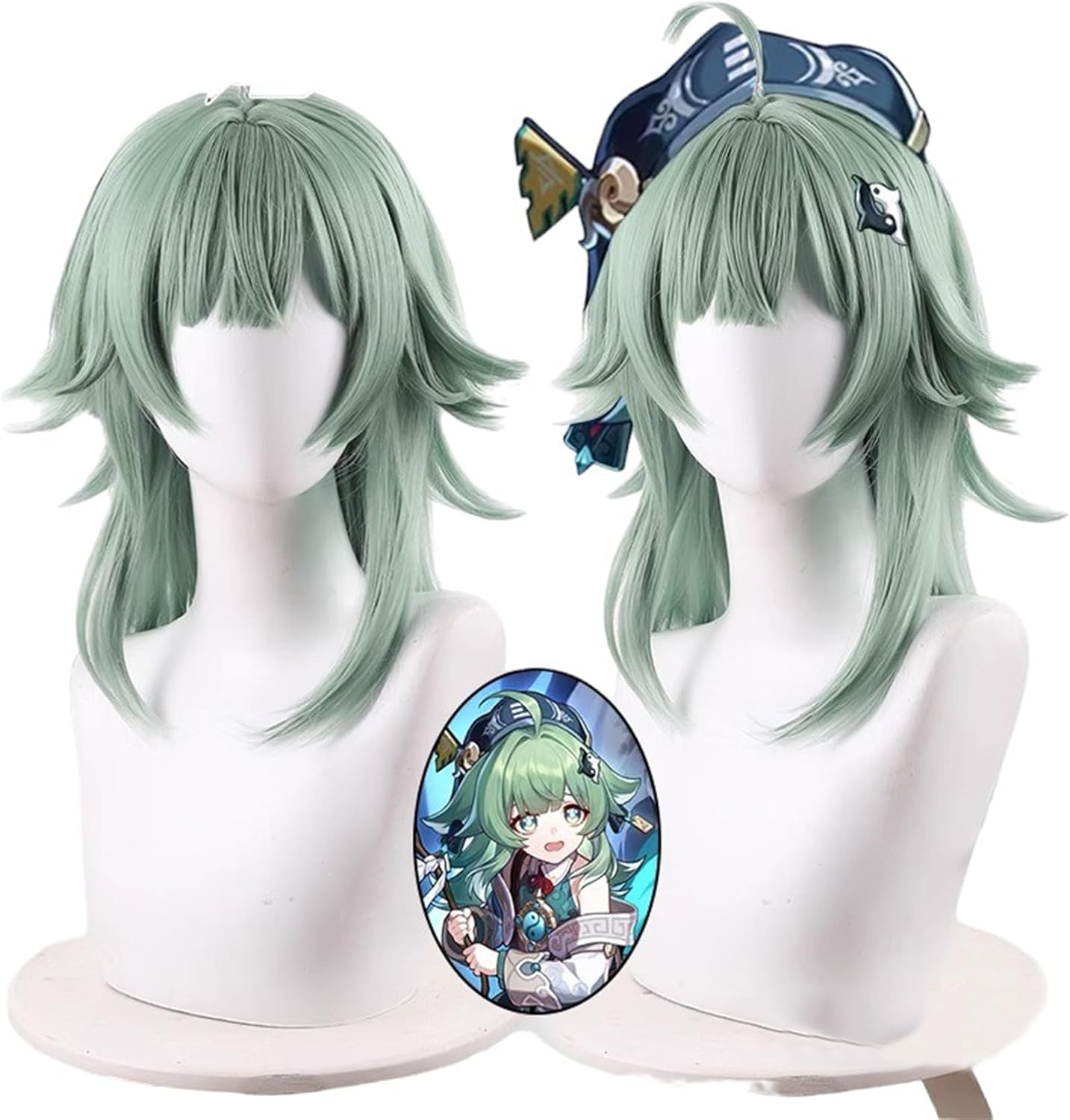 Monenjoy 崩壊スターレイル 桂乃芬 ウィッグ 80cm ロング 自然 ショート ボブ フルウィッグ ストレート ウイッグ wig かつら フルウィッグ ミディアム セミロング - Monenjoy