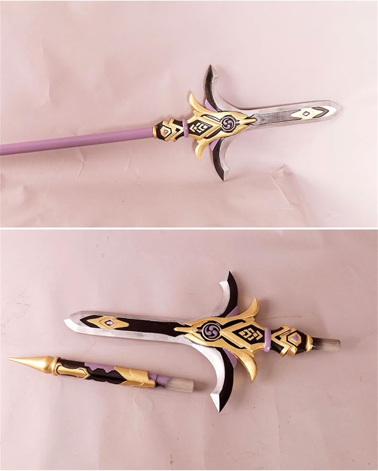 Monenjoy 原神　喜多院十文字槍 コスプレ道具 約181cm トーマ 雷電将軍 元素爆発 アクセサリー PU製造 cosplay 学園祭 イベント ハロウィン COS おもちゃ - Monenjoy