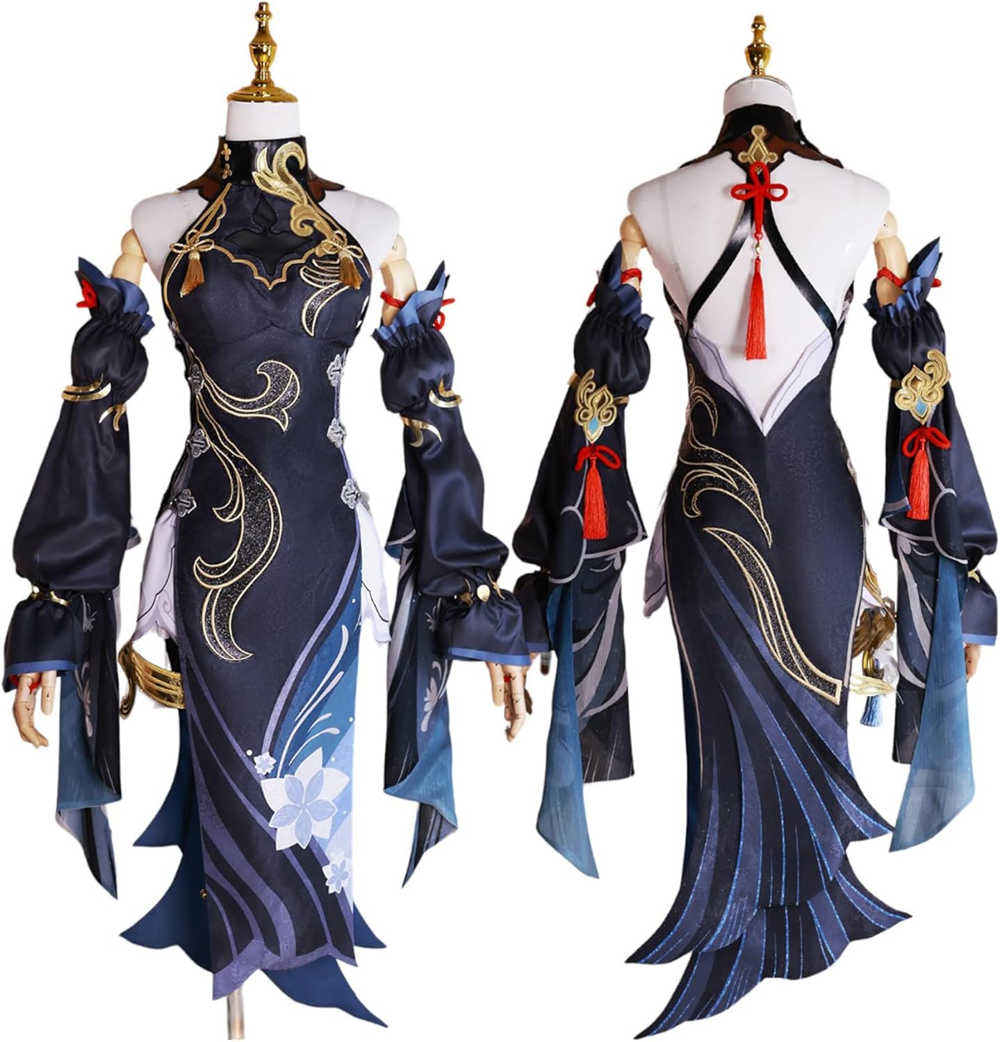 Monenjoy 原神　申鶴　冷花幽露 　コスプレ衣装　海灯祭祝い 礼服 ワンピース コスプレ衣装　洋服 コスチューム イベント コスプレ ハロウィン 洋風 可愛い 舞台衣装 - Monenjoy