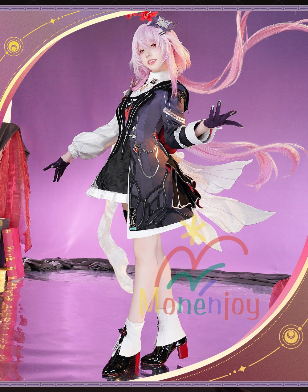 Monenjoy　崩壊スターレイル　長夜月　コスプレ衣装　記憶なのか　金属製パーツ　三月なのか　靴カバー付き　黄金裔　オロニクス　コスチュームGS1942