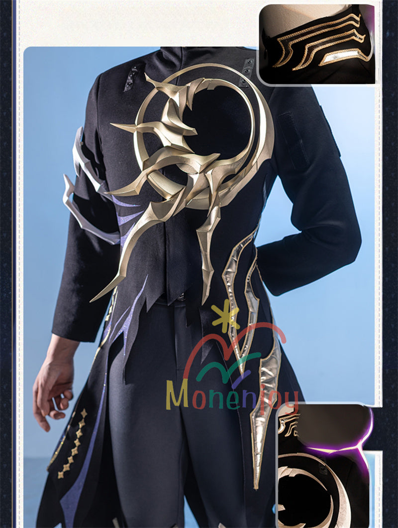 Monenjoy 崩壊スターレイル　フレイムスティーラー　コスプレ衣装　カスライナ　3d樹脂パーツ　暗黒の潮　火種を盗む者　コスチューム
