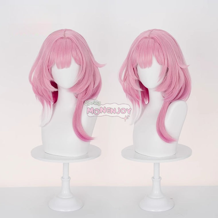 Monenjoy　崩壊スターレイル キュレネ　ウィッグ　ピンク色　カツラ　40cm　 Cyrene オンパロス　コスプレ道具GS1408 - Monenjoy