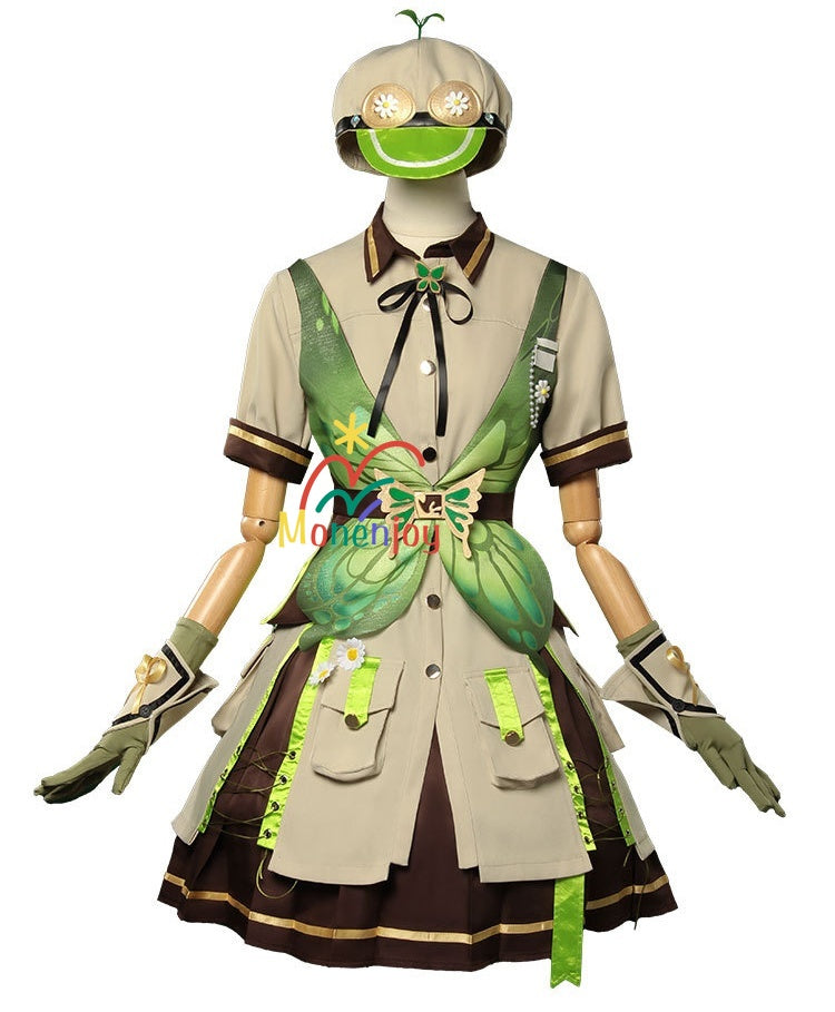Monenjoy　インフィニティニキ 　森の蝶との戯れ コスプレ衣装 ワンピース　洋服　イベント　帽子付GS1226 - Monenjoy