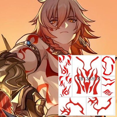 Monenjoy 崩壊スターレイル モーディス タトゥーシール 28*38cm 7枚セット - Monenjoy