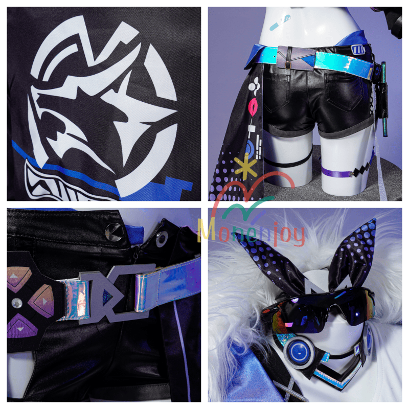 Monenjoy　崩壊：スターレイル　銀狼  コスプレ衣装　凄腕のハッカー　コスチューム　眼鏡付き　イベント　ハロウィン