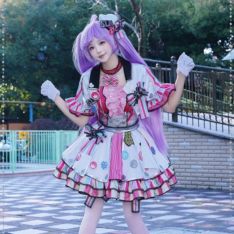 Monenjoy　TVアニメ アイドルタイムプリパラ  真中 らぁら コスプレ衣装　南みれぃ　北条そふぃ　舞台服　SoLaMiSMILE 　イベント