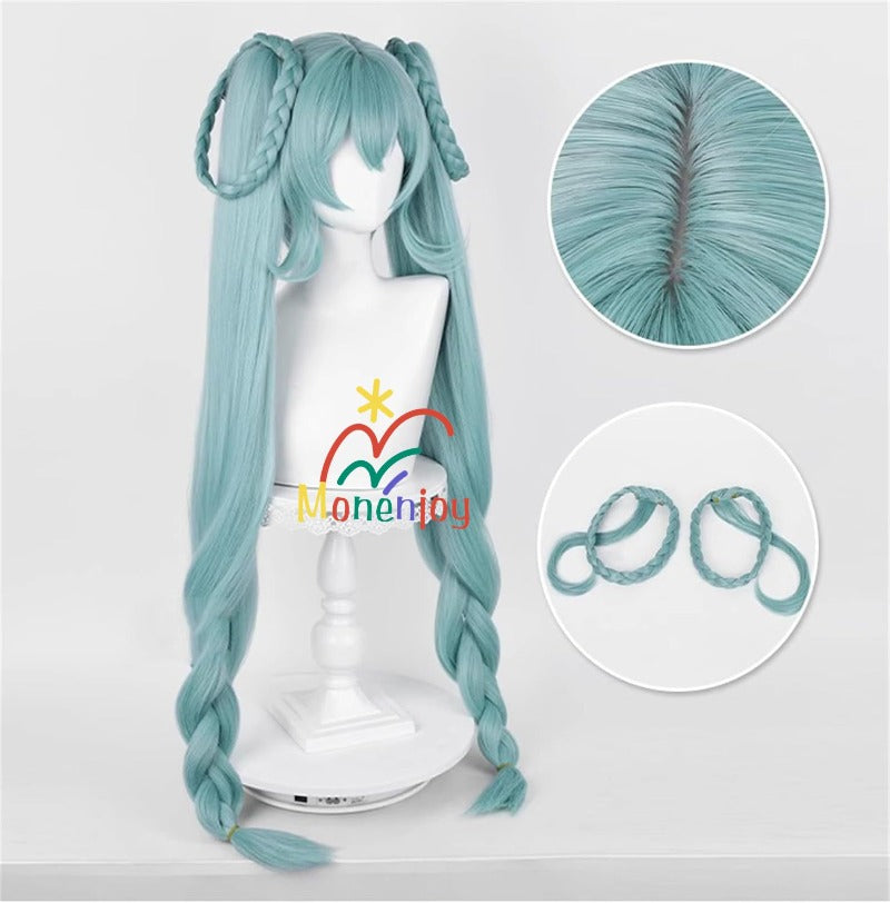 Monenjoy　初音ミク　かつら 鬘 WIG ヴァンパイア 吸血鬼 ウィッグ ネット付き コスプレ　ツインテール カツラ グッズ アニメ コスプレ道具GS1320 - Monenjoy