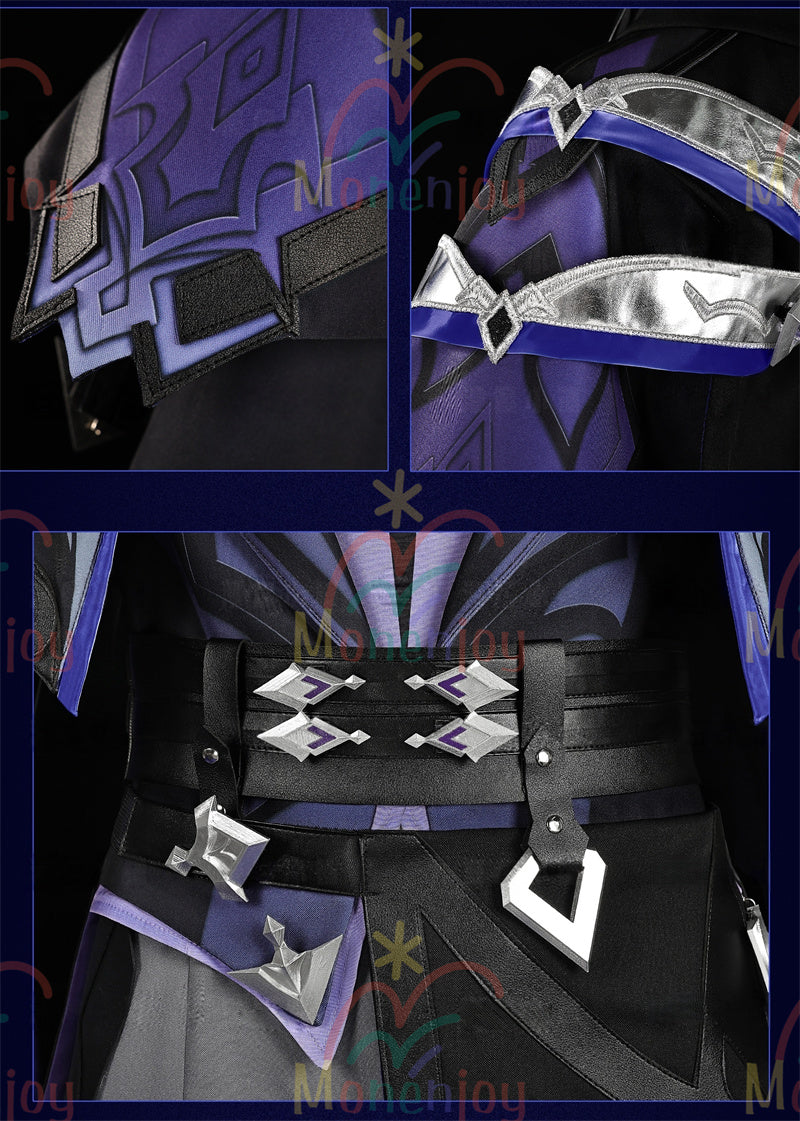 Monenjoy　原神 フリンズ　コスプレ衣装　Genshin　ライトキーパー　雷元素　 初期衣装—夜想曲　闇影と灯り　 コスチューム　ナド・クライ　