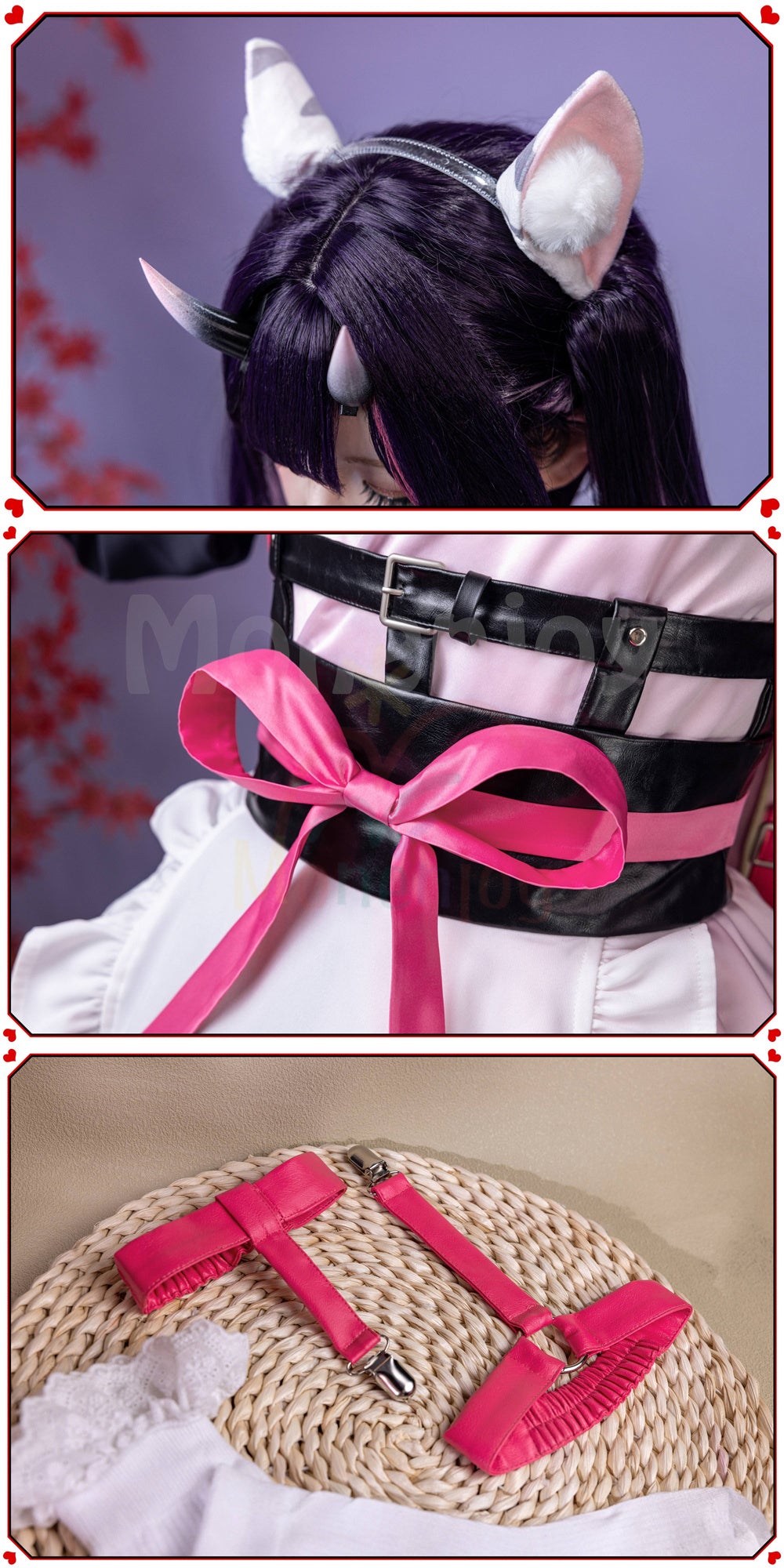 Monenjoy　超かぐや姫 駒沢 乃依 コスプレ衣装　こまざわ のい 　ゴスロリ風　Black onyXのメンバー　コスチューム　鞄追加対応 MONENJOY