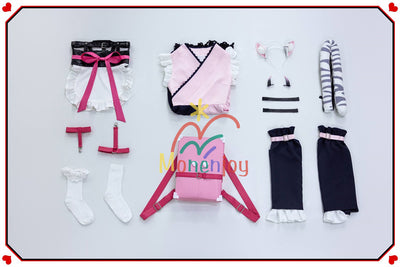 Monenjoy　超かぐや姫 駒沢 乃依 コスプレ衣装　こまざわ のい 　ゴスロリ風　Black onyXのメンバー　コスチューム　鞄追加対応 MONENJOY
