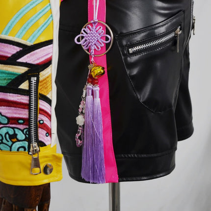 Monenjoy Anime Movie KPOP Girls! Demon Hunters Embroidered Mira Cosplay Costume with Earrings Rumi Zoe Korean Style KPOP Superstar