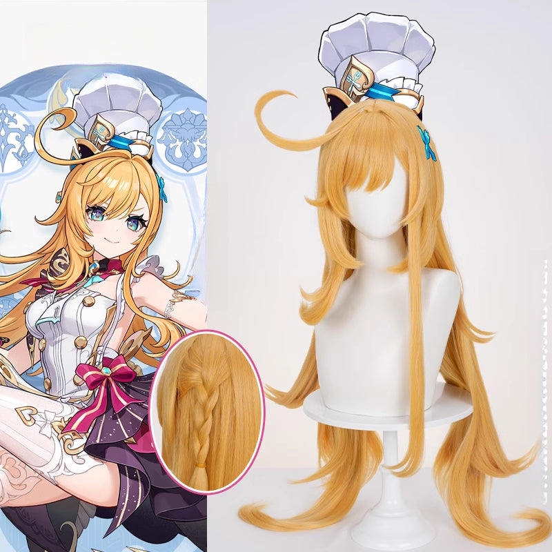 Monenjoy 原神 エスコフィエ / Escoffier 　ウィッグ　カツラ　コスプレ道具　全長約100cm - Monenjoy