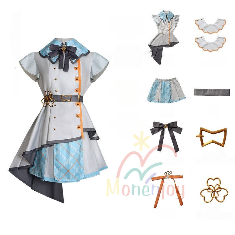 Monenjoy　プロジェクトセカイ MORE MORE JUMP！　桃井 愛莉　コスプレ衣装 ステージ服　宮益坂女子学園　コスチューム プロジェクトセカイ カラフルステージ！ feat. 初音