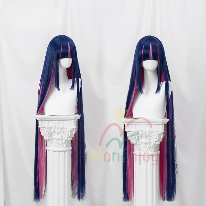 Monenjoy  Newパンスト  NewPSG アナーキー・ストッキング  ウィッグ　100cm　鬘　ストキエル Panty & Stocking with Garterbelt　髪　コスプレ道具