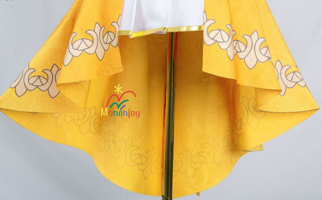 原神ナヴィア コスプレ衣装　立体3d樹脂装飾＋帽子付属　高弾性マットレザー採用｜MONENJOY   - Monenjoy