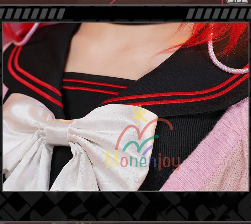 納品 Monenjoy　ゼンレスゾーンゼロ　浮波柚葉　コスプレ衣装　　タリー刺繍　セーラー服　ネイルチップ+デカール贈り　Ukinami Yuzuha　怪啖屋　ミニスカート　イベント セーターコートGS1930