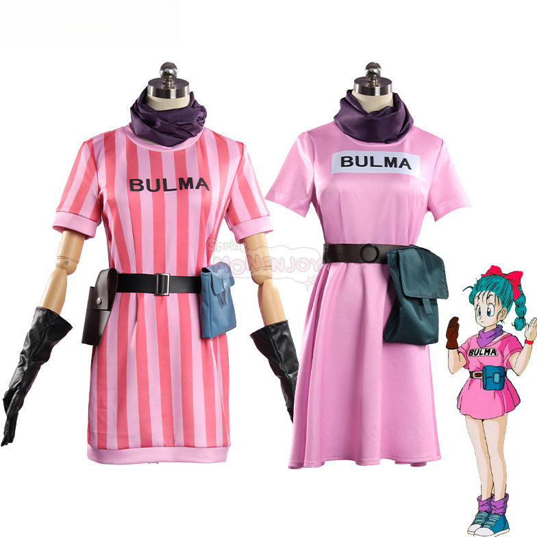 Monenjoy　ドラゴンボール　ブルマ　コスプレ衣装　ワンピース　イベントGS1354 - Monenjoy
